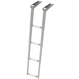 Трап телескопический складной узкий 4 белых ступени 264 мм (040162WT)